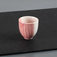 月鹽 韓國產陶瓷半酒杯 大理石紋粉色, 單品, 1個