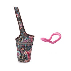 民族帆布瑜伽墊包+粉色瑜伽環套組, 3型