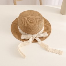 Mabso Shop 蕾絲緞帶紳士帽 夏季寬簷軟帽 草帽 HR295