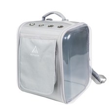 petseek Jinho寵物牛津宇宙飛船背包, 灰色的