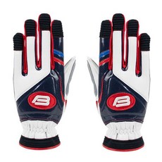 BBK EVA跑壘手套 雙手穿戴, 海軍藍 + 白色