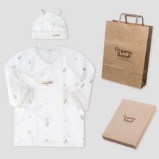 Organic Boom 嬰幼兒青龍年龍年夏季紗布衣 + 帽子 + 購物袋 + 盒裝套組