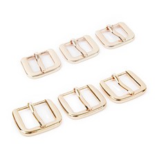 브랜드얀 가방끈 둥근 사각버클 15mm 3p + 19mm 3p 세트, 골드, 1세트