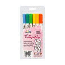 MARVY UCHIDA 書法雙筆6色套組, 沙與海, 1套