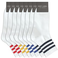 COZY LABEL 男款彩色環運動襪 4款 x 2雙