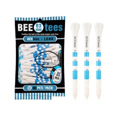 BEEtees 大容量木質高爾夫球釘 80入, 藍色