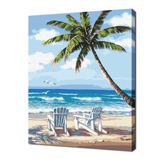 ECO SOLE 自助繪畫 20色風景畫 DIY名畫繪製 30 x 40 cm, 休2-悠閒的午後