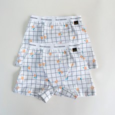 예루예나 맘스메이드 남아용 체크플라워 사각팬티 2종 세트