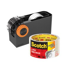 3M Scotch 多用途膠帶補充包 12mm x 20m 508 4入 + 切臺組, 黑色 + 橘色, 1套
