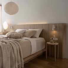 리바트 에스테틱 침대 확장 패널 화장대형 방문설치, 오이스터 셸 골든 샌드(내추럴 애쉬)