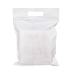 PE 지퍼 비닐쇼핑백 25호 25 x 30 + 5 cm 50p, 화이트, 1개