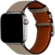 MOHARLAB Apple Watch 單圈皮革錶帶 42/44/45mm, 大象灰