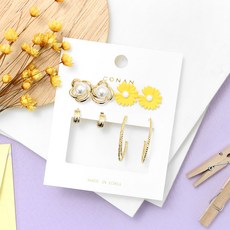 日常造型耳環 4款 各2入