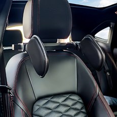 URBAN CAR 簡約頭枕熟睡靠墊, 黑色, 1個