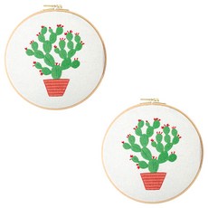 Enasoo 初學者植物簡易刺繡DIY套組, 2套, 03