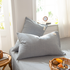 Greenuer 高級棉質條紋枕頭套