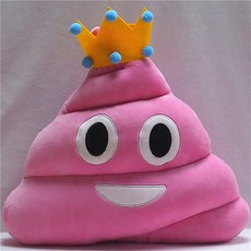 可愛造型鵝絨靠墊, 粉色