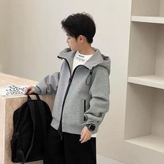 스타빈 아동용 2way 지퍼 캐주얼 후드집업