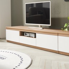 가이온 리빙 하프 1단 거실장 1500 방문설치, 오크화이트