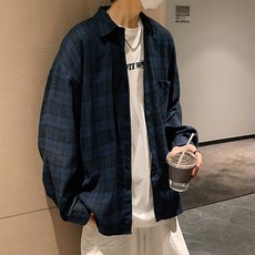 男士格紋襯衫 細格紋 薄款夾克 襯衫