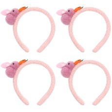 LivingDA 胡蘿蔔兔子髮箍, 紫色, 4個