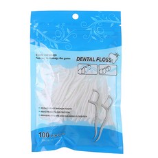 화이트 일회용 스마트 파우치형 치실 8.5 x 2.5 cm G7178, 100개입, 1개