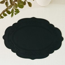 POSIELLA 矽膠防水餐桌墊, 黑色, 430 x 300 mm