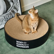 Udada Mansion 貓用大尺寸圓形貓抓板, PANTONE BLACK, 1個