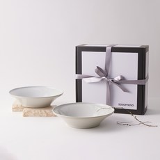 sosomoso Dan 多用途碗 2入 禮盒組, 紙白色 白色, 1套