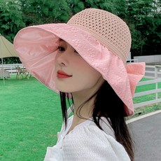 맙소샵 와이드 와이어챙 햇빛차단 밀짚모자 HR436