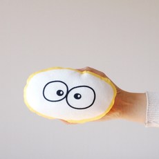 nalalamrskkang 手腕靠墊製作 表情靠墊 DIY套組, 1個, 黃色