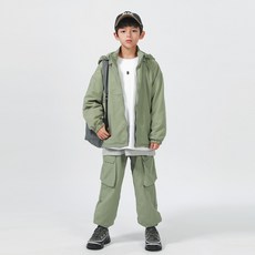 제이키즈 아동용 슈안후드 우븐 집업 상하의 세트 B4115