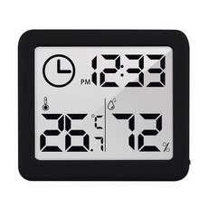 Market Plan LCD 數位溫濕度計, 黑色, 1個