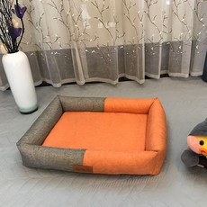 딩동펫 반려동물 배색 블라썸 쿠션, 오렌지