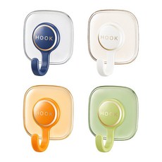 R&U 多用途整潔小物雜貨掛勾 簡約4件組, 1套, 混色