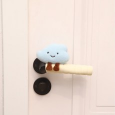 Peak Ventures 雲朵造型把手套 房門門把安全保護, 藍色 右側