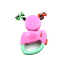 강아지 자동 더블리드줄, 핑크, 1개