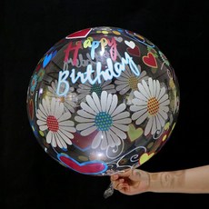 마켓감성 파티 장식 프린트 밥 볼 풍선, 데이지프린트, 5개