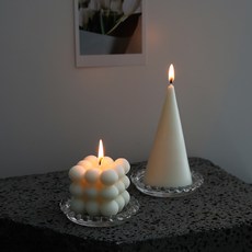 라에아 버블 콘 오브제 버블 캔들 + 콘 캔들 + 코스터 2p + 엽서 + 선물박스 세트, 단일색상(캔들), 랜덤발송(엽서), 블랙 체리