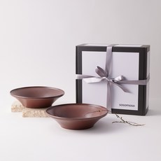 sosomoso Dan 多用途碗 2入 禮盒組, 棗紅色, 1套