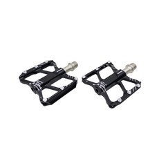 Touch Bike MTB Road Minivelo Combined Bicycle Flat Pedal T2 左右套組, 1套, 黑色+銀色