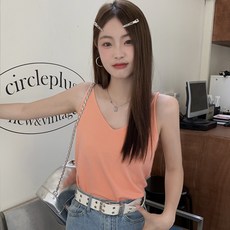 어썸풀 여성용 베럴후 니트 나시 A24SMS013128