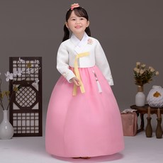 TheyeHanbok 女童款粉色女神兒童韓服套裝 60013
