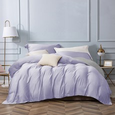 J-bedtime 床寢時光 石墨烯純色水洗棉床包 台灣製, 淺紫色