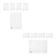 ECO Chungwoon PP魔鬼氈文件袋A4 直式 5入 + 橫式 5入, 1套, 透明