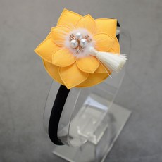 핸날 보슬 꽃송이 장식 배씨 머리띠