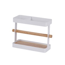 Mondspot整理變得簡單廚房用木質烹飪用具架 YT_RB1322_AY, 白色的