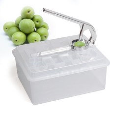 梅子去核器 + 特大底座套組, 1套, 梅子去籽器+容器