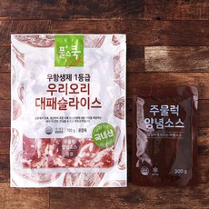 풀스쿡 간장 소스가 들어있는 1등급 우리 오리 대패슬라이스, 1kg, 1개