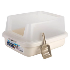 IRIS OHYAMA 愛麗思歐雅瑪 半開放式貓便盆 NA400N, 茶色, 1個